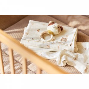 Lot de 3 langes en coton 31 x 31 cm animal friends Jollein