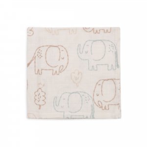 Lot de 3 langes en coton 31 x 31 cm elephant tales Jollein