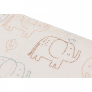 Lot de 3 langes en coton 31 x 31 cm elephant tales Jollein