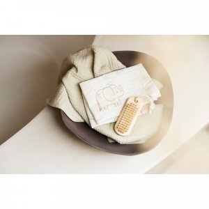 Lot de 3 langes en coton 31 x 31 cm elephant tales Jollein