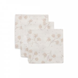 Lot de 3 langes en coton 31 x 31 cm leafy dreams Jollein