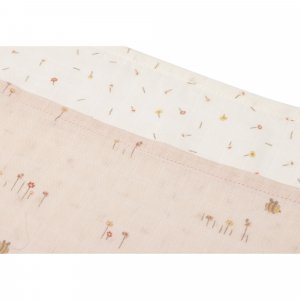 Lot de 3 langes gaze de coton 70 x 70 cm pretty picnic Jollein