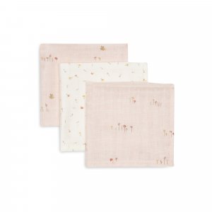 Lot de 3 langes en coton 31 x 31 cm pretty picnic Jollein