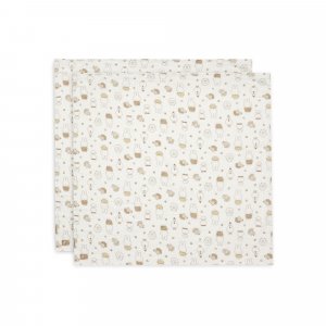 Lot de 2 langes gaze de coton 115x115 cm miffy family farm Jollein