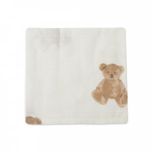Lot de 3 langes en coton 31 x 31 cm teddy bear Jollein
