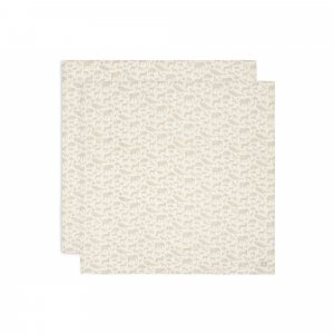 Lot de 2 langes gaze de coton 115 x 115 cm animals nougat Jollein