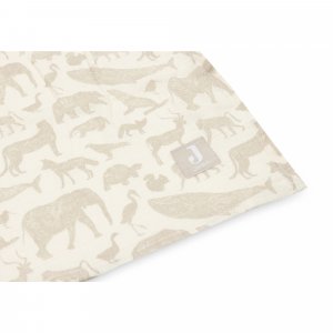 Lot de 2 langes gaze de coton 115 x 115 cm animals nougat Jollein