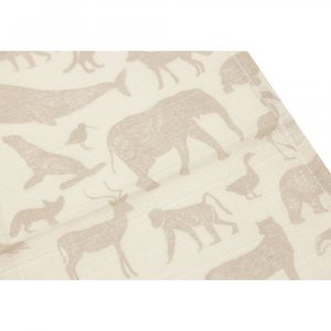 Lot de 3 langes en coton 31 x 31 cm animals nougat Jollein