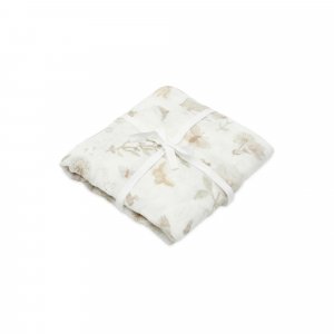 Lange gaze de coton large 115 x 115 cm dreamy mouse gots Jollein