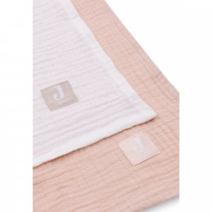 Lot de 2 langes gaze de coton 115 x 115 cm wild rose et ivoire Jollein