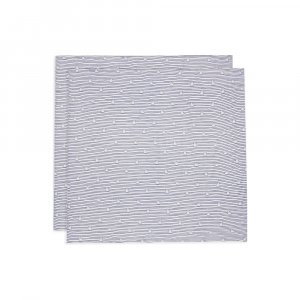 Lot de 2 langes gaze de coton 115x115 cm miffy stripe navy Jollein