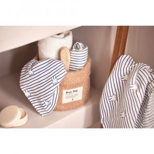 Lot de 2 langes gaze de coton 115x115 cm miffy stripe navy Jollein