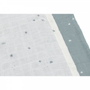 Lot de 3 langes gaze de coton 70 x 70 cm twinkling sea green Jollein