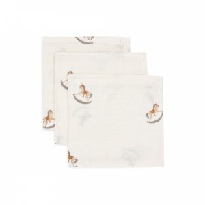 Lot de 3 langes en coton 31 x 31 cm nostalgic ride Jollein