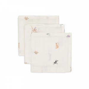 Lot de 3 langes en coton 31 x 31 cm jungle jambo Jollein