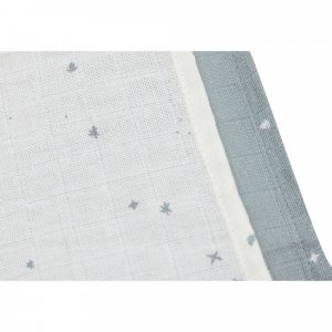 Lot de 3 langes en coton 31 x 31 cm twinkling sea green Jollein