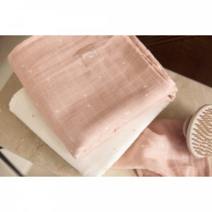 Lot de 3 langes en coton 31 x 31 cm twinkling wild rose Jollein