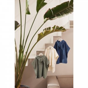 Poncho de bain éponge ash green Jollein