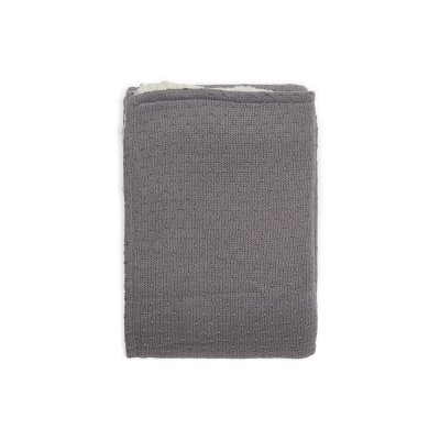 JOLLEIN Couverture teddy 75x100cm bliss knit storm grey