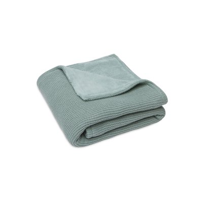Couverture berceau 75 x 100 cm basic knit velvet forest green