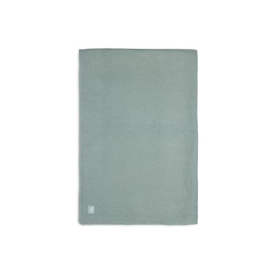Couverture lit bébé 100x150cm basic knit forest green/fleece