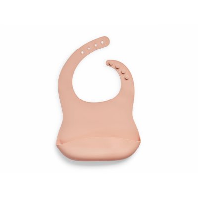 Bavoir en silicone pale pink