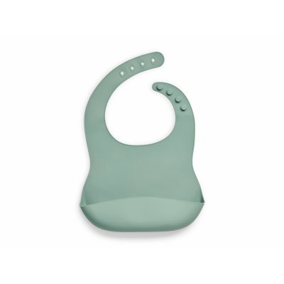 Bavoir en silicone ash green
