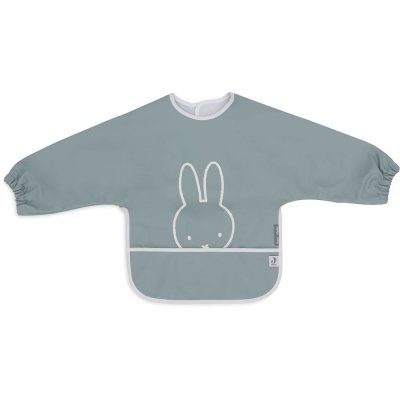 Bavoir manches longues imperméable miffy peekaboo sea green