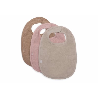 Lot de 3 bavoirs éponge wild rose, nougat et biscuit