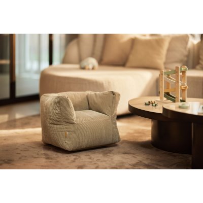 Fauteuil enfant velours côtelé corduroy olive green