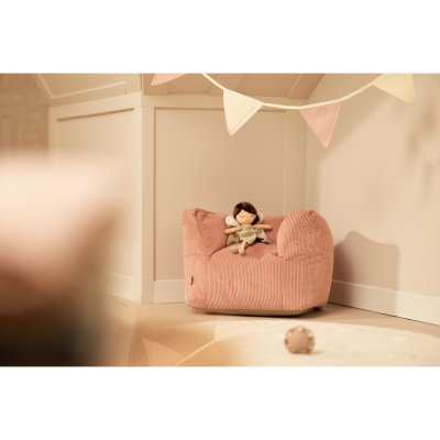 Fauteuil enfant velours côtelé corduroy wild rose