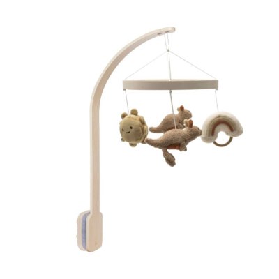 Pack support mobile bébé bois + mobile d’éveil bébé kangaroots