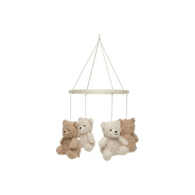 Mobile d'éveil bébé teddy bear naturel et biscuit