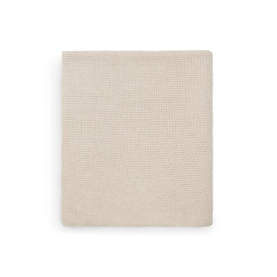 Couverture bébé tricot 100 x 150 cm nougat