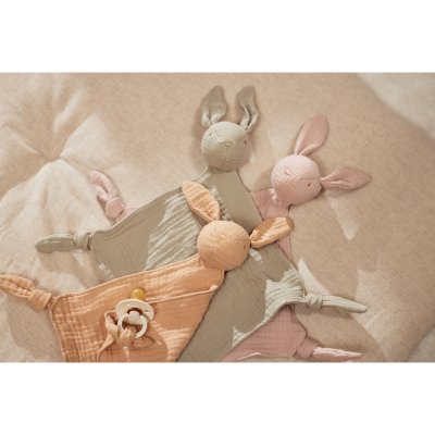 Attache sucette lapin wild rose