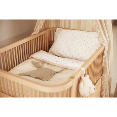 Attache sucette lapin olive