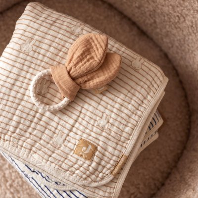 Anneau dentition silicone oreilles de lapin moonstone