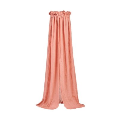 Pack ciel de lit vintage 155 cm rosewood + flèche de lit blanche