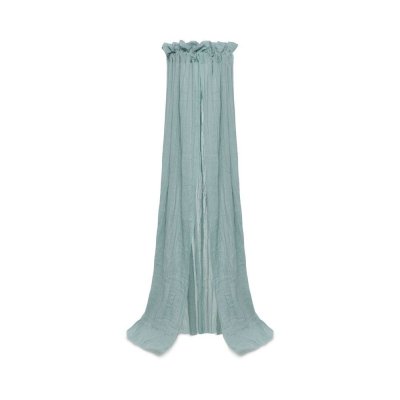 Pack ciel de lit vintage 155 cm sea green + flèche de lit blanche