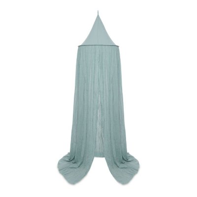 Pack ciel de lit vintage 245 cm sea green + flèche de lit blanche