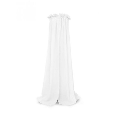 Pack ciel de lit vintage 155 cm blanc + flèche de lit blanche