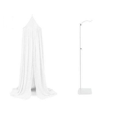 Pack ciel de lit vintage 245 cm white + flèche de lit blanche