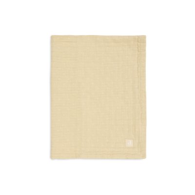 Couverture berceau 75x100 cm gaze de coton jacquard vanilla