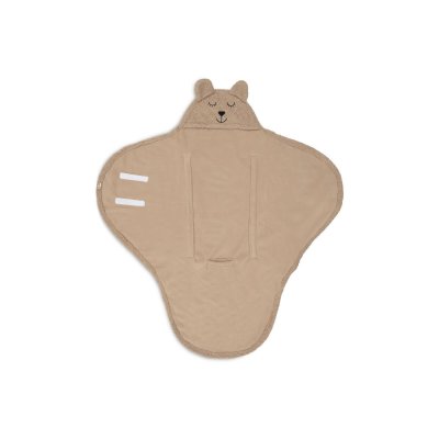 Couverture portefeuille bear bouclette biscuit