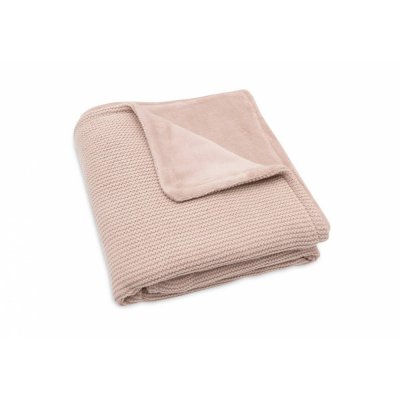 Couverture berceau 75 x 100 cm basic knit velvet rose