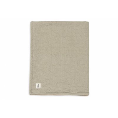 Couverture berceau 75 x 100cm soft waves olive