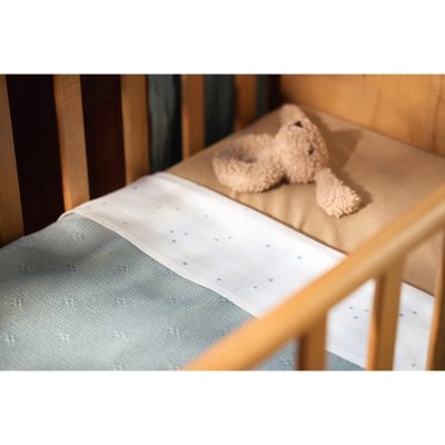 Couverture bébé 100x150 cm cosy knit velvet sea green