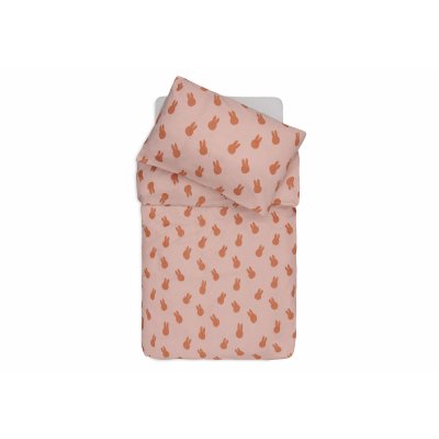 Housse de couette et taie 100x140 cm miffy shadow wild rose