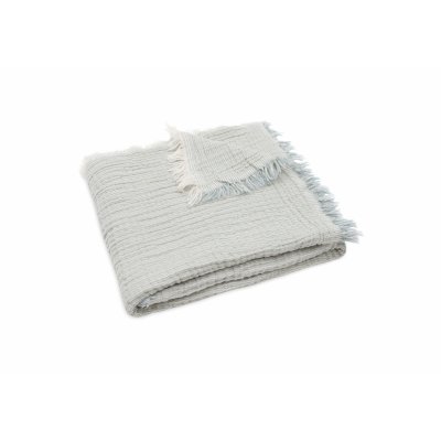 Couverture bébé 75x100 cm à franges sea green