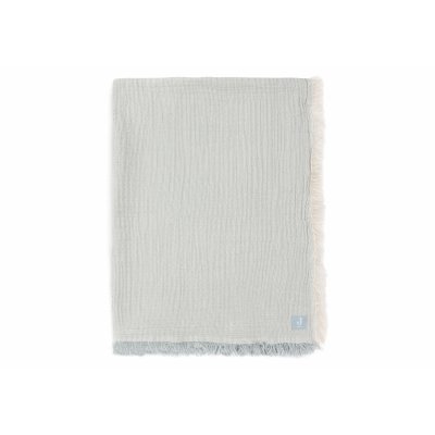 Couverture bébé 120x120 cm à franges sea green